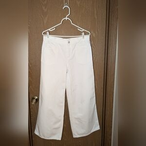 Lauren Jeans Co - Ralph Lauren - White Wide Leg Jeans  - Size 10